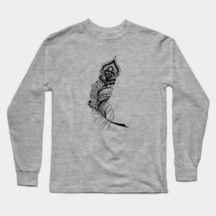 handmade mandala feather Long Sleeve T-Shirt